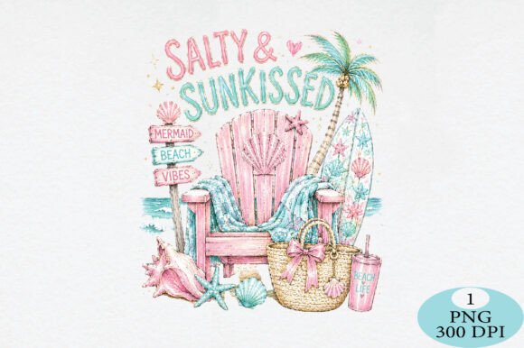 Download Whimsical Mermaid Beach Vibes PNG - Premium Bundle