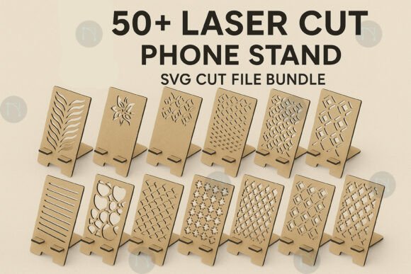 Download Laser Cut Phone Stand SVG Bundle - Phone Collection