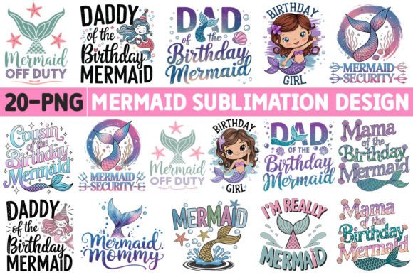 Download Mermaid-Sublimation PNG Design Bundle - Premium Resources