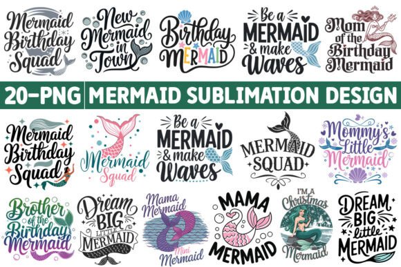 Download Mermaid-Sublimation PNG Design Bundle - Premium Resources